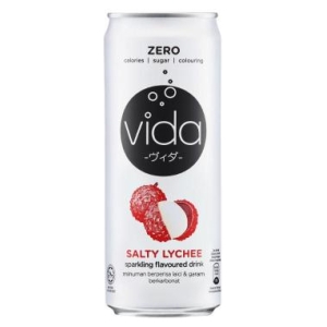 Vida Zero Salty Lychee Sparkling Flavoured Drink 325ml X 24
